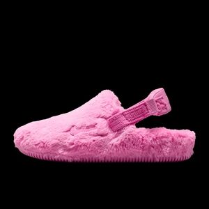NIKE Calm SE Pink Fuzzy Slippers